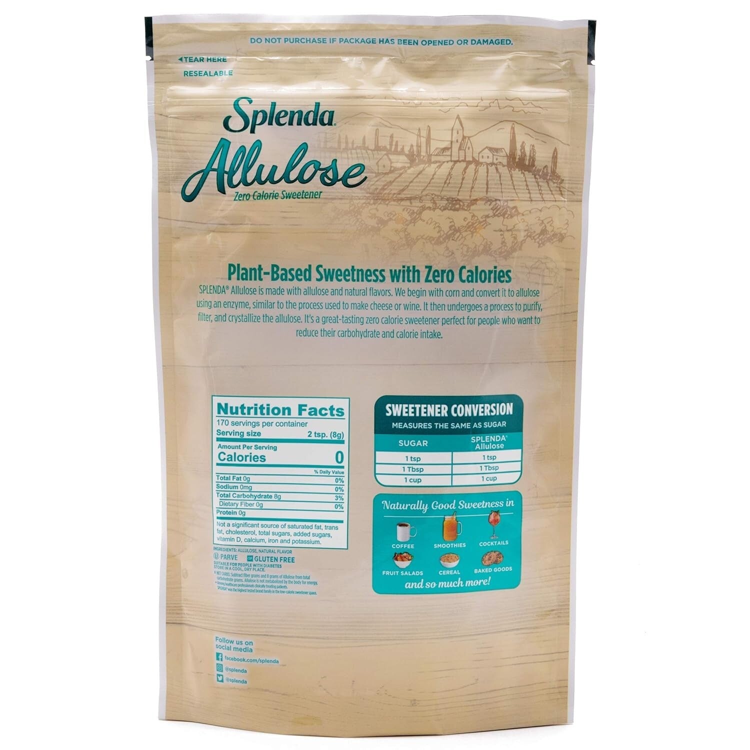 Versatile 3 lb Allulose Sweetener - Ideal for Keto Baking & Refreshing Drinks