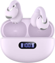 Load image into Gallery viewer, Wireless Bone Conduction Headphones - Lightweight &amp; Comfortable Earbuds - Purple