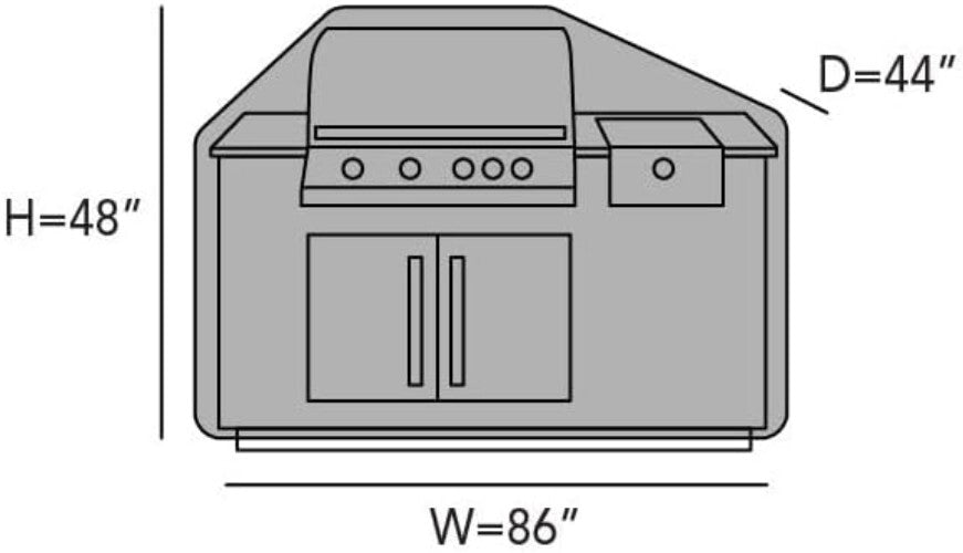 All-Weather Heavy-Duty Grill Cover for Outdoor Kitchens - 2-Year Warranty