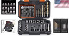 Load image into Gallery viewer, Premium 26-Piece High-Speed Steel Extractor Set with Impact Adapter &amp; Case