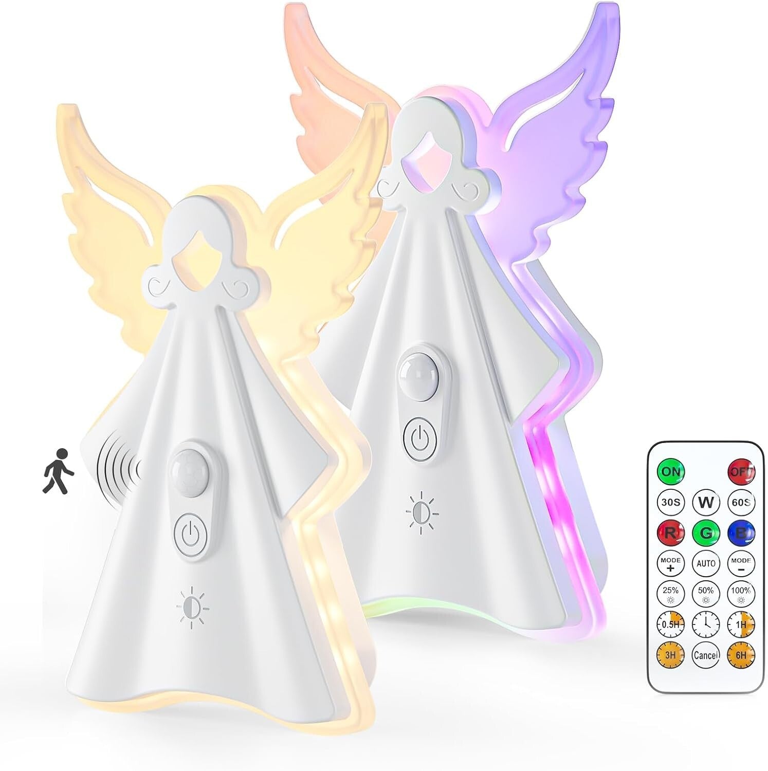 2PCS Touch LED Night Lights - Adjustable Brightness, Remote, Perfect for Gifts