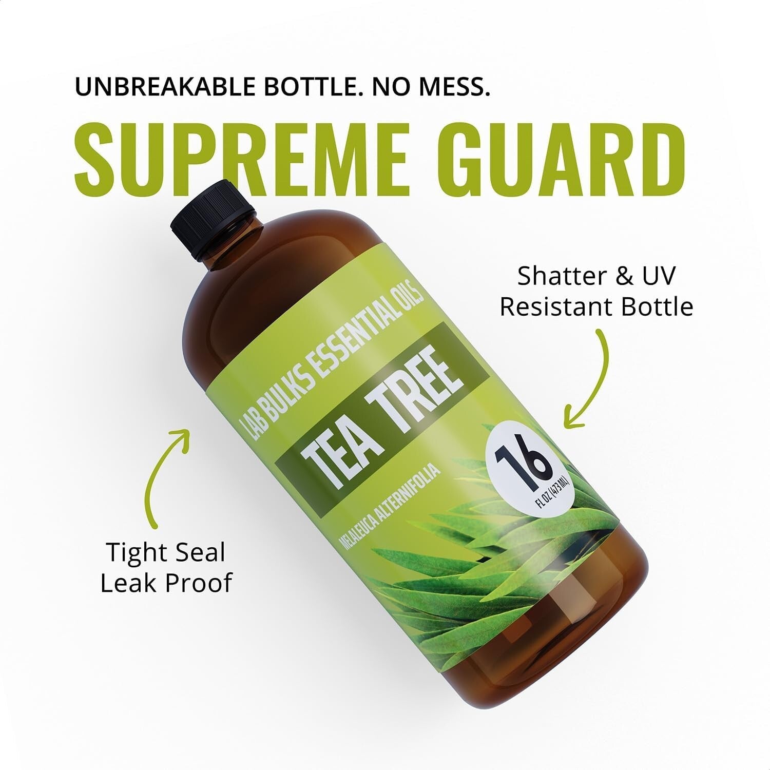 Bulk Aromatherapy Tea Tree Essential Oil 16 oz - Perfect for Candles and Soaps