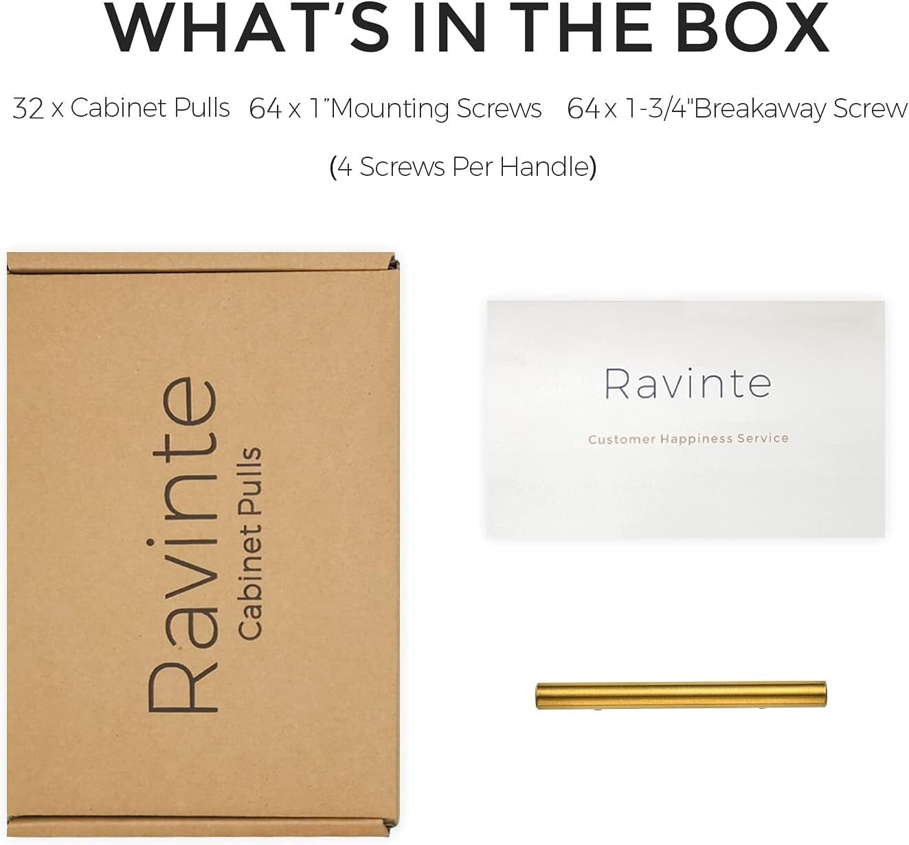 Elegant 5-Inch Stainless Steel Cabinet Pulls - 32 Brushed Brass Handles Included