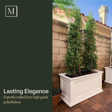 Load image into Gallery viewer, Self-Watering 20x36in Outdoor Planter with Built-In Water Reservoir - Black