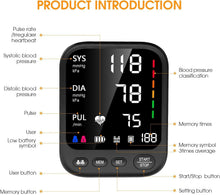 Load image into Gallery viewer, Large Cuff Blood Pressure Monitor for Adults - 9 to 17 Inches Adjustable Fit