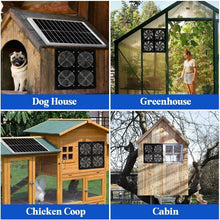 Load image into Gallery viewer, High Efficiency Solar Ventilation Fan - 25W Solar Panel for Barns &amp; Dog Houses