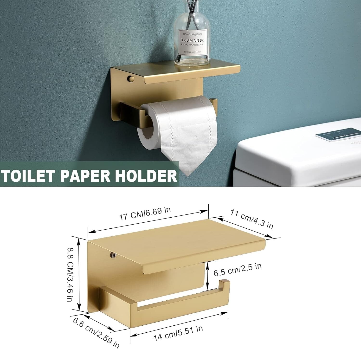 Modern Wall-Mounted Bathroom Towel Bar Set - Rust and Corrosion Resistant