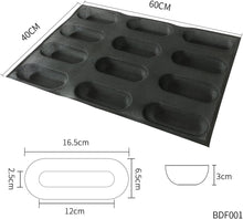 Load image into Gallery viewer, Perfectly Baked Bread: Silicone Hot Dog Molds, 15.75” x 23.6” Non-Stick Design