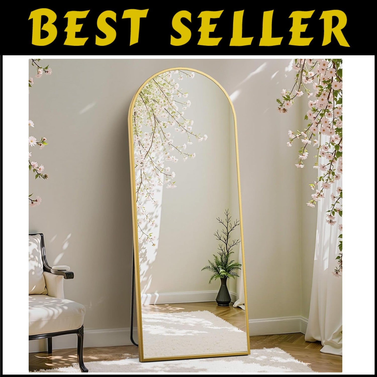 64" x 21" Modern Shatter-Resistant Mirror - Ideal for Bedrooms & Living Rooms