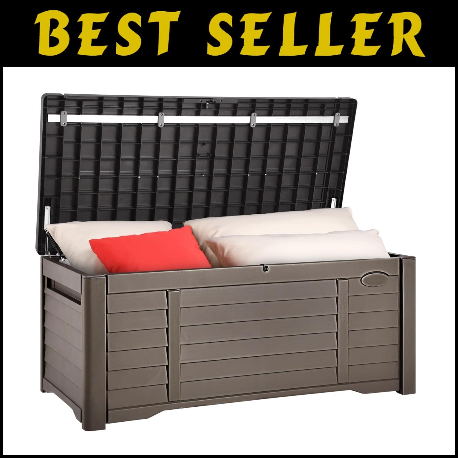 Multi-Functional 120 Gallon Resin Storage Bench - Secure & Stylish Solution