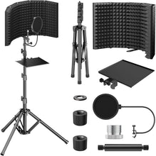 Load image into Gallery viewer, High Density Sound Isolation Shield Pack with Tripod for Professional Recording