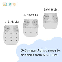 Load image into Gallery viewer, Washable Baby Diapers with 12 Inserts - 6 Pack in Trendy Colors - Unisex Design