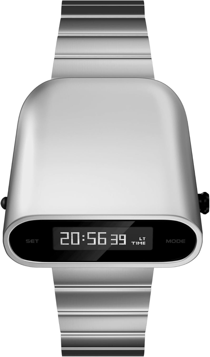 Stylish Men's OLED Digital Watch—Stainless Steel with Custom Watch Faces