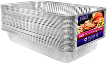 Load image into Gallery viewer, Recyclable Large Aluminum Roasting Pans - 20 Count, Oven &amp; Dishwasher Safe