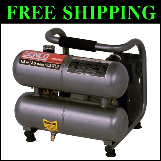 Compact 2.5 Gallon Air Compressor with 1.5 HP - Perfect for Trim & Finish Work