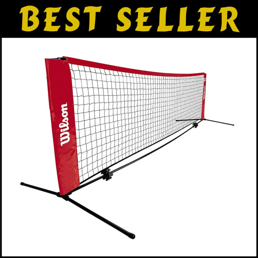 Wilson EZ Tennis Net, 18 ft - Lightweight, Quick Setup for Young Athletes