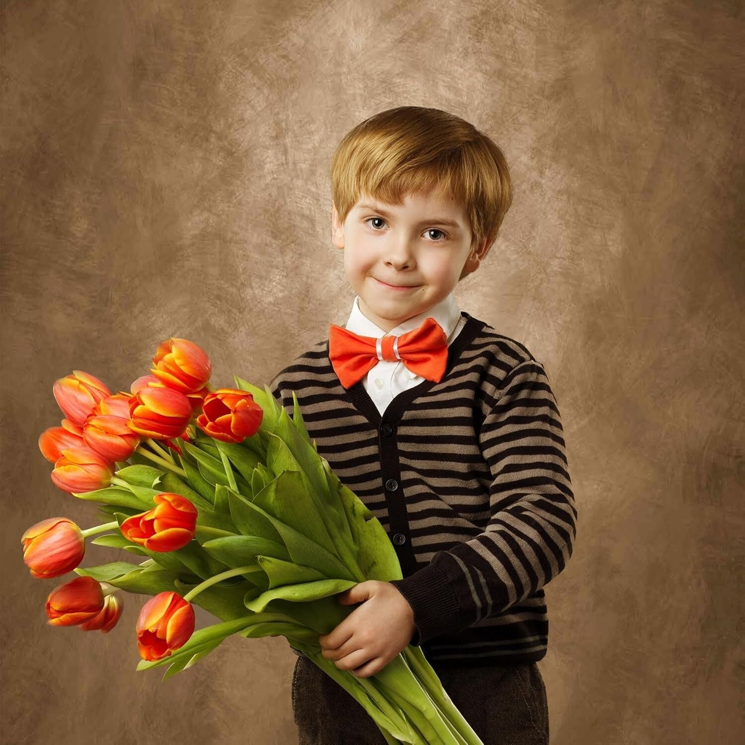 High-Resolution 8'x10' Brown Photography Backdrop with Pocket for Easy Setup