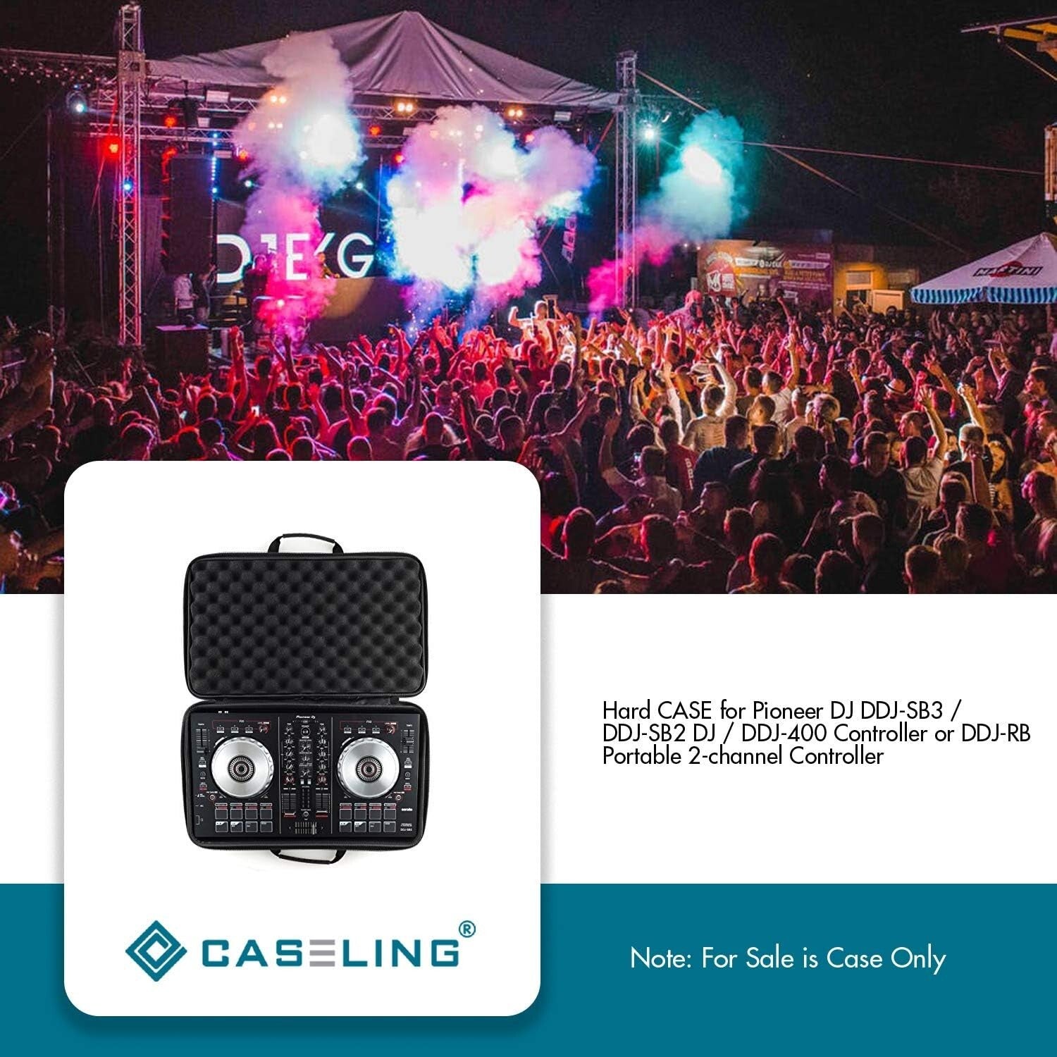 Compact Waterproof DJ Controller Case for Pioneer DDJ Series - Easy Carry Handle