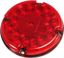 Load image into Gallery viewer, Red 7-Inch Round LED Trailer Lights - 2Pcs Set with Built-in Reflex Reflector