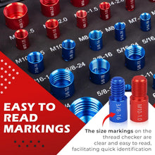 Load image into Gallery viewer, Portable Nut and Bolt Measuring Tool - 44 Color-Coded Gauges for Quick Reference