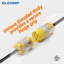 Load image into Gallery viewer, Commercial Grade Lighted Electrical Plug &amp; Connector Set - 5 Pack in Yellow