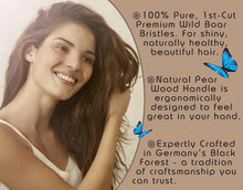 Load image into Gallery viewer, Luxury Boar Bristle Hairbrush for Fine to Medium Thick Hair - Made in Germany