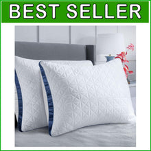 Load image into Gallery viewer, Set of 2 King Size Cooling Bed Pillows - Luxurious Down Alternative Comfort