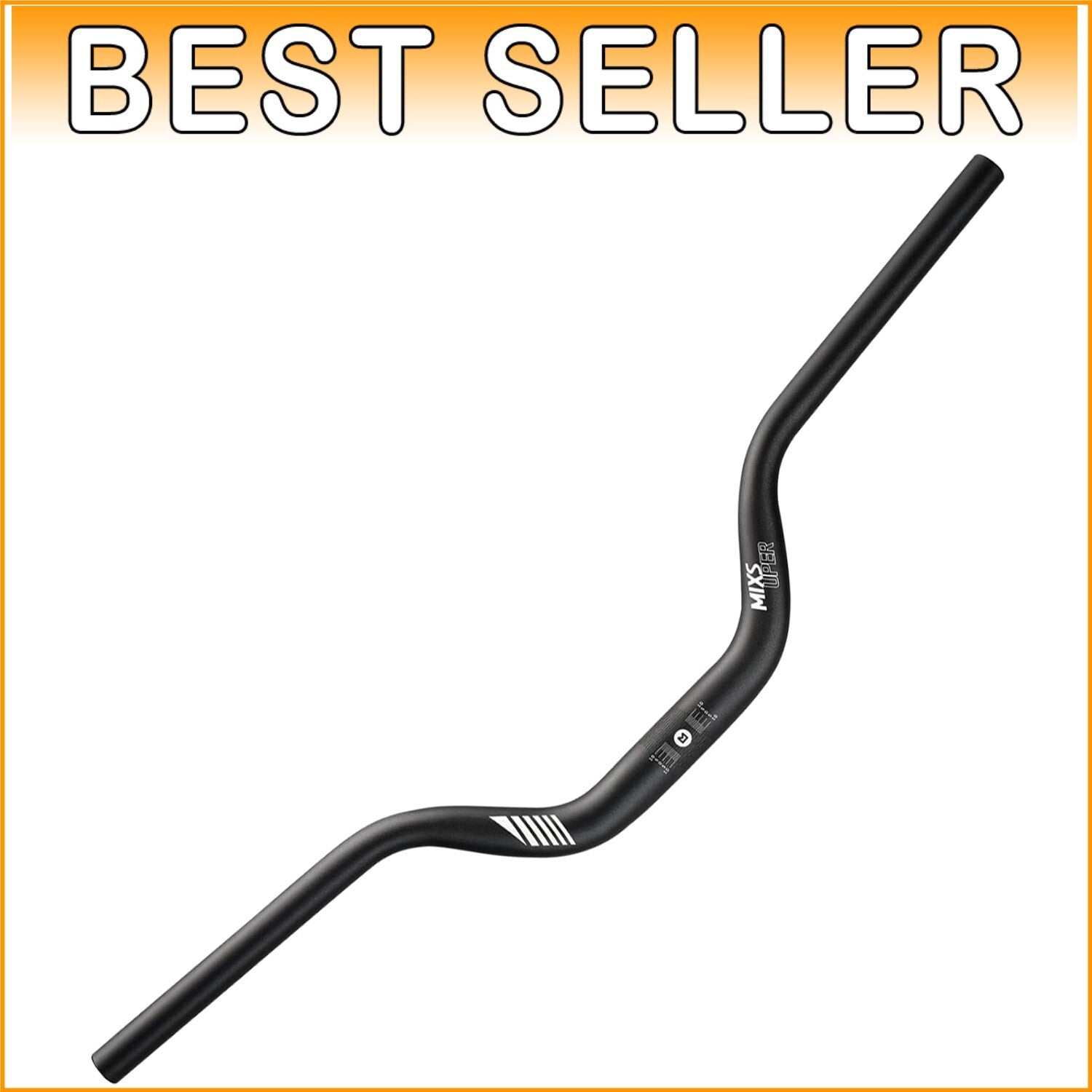 Ergonomic Aluminum Alloy High Riser Handlebar – 780mm Length, Black Finish