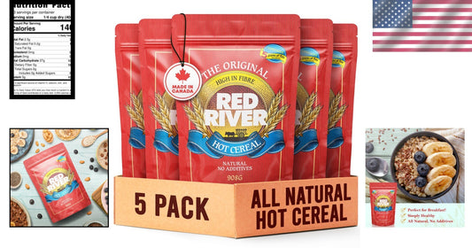Natural Cracked Wheat Hot Cereal 5-Pack - No Additives, All Canadian