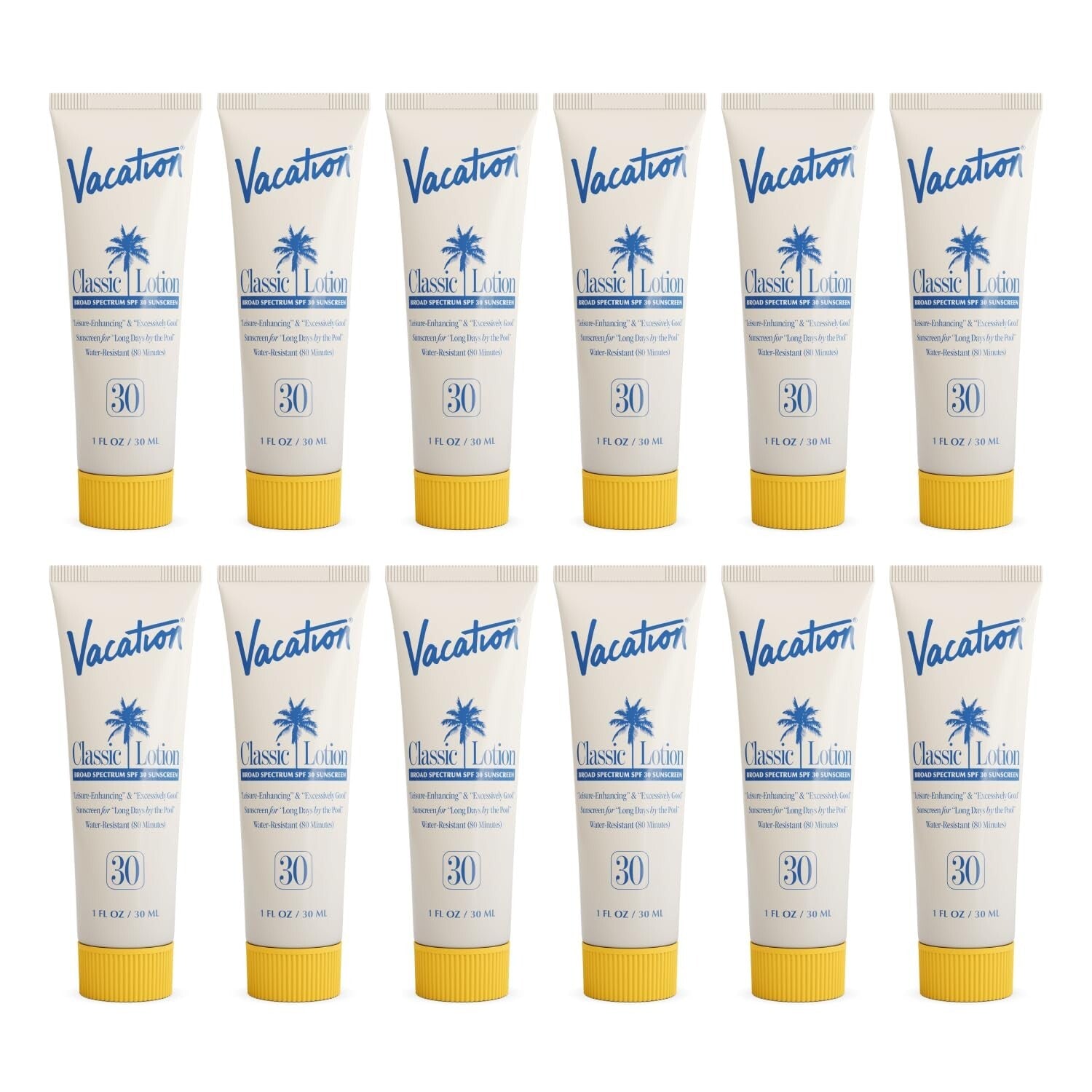 No White Cast SPF 30 Mini Sunscreen, 12 Value Pack for Sensitive Skin and Travel