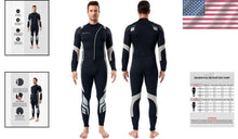 Load image into Gallery viewer, Durable Long Sleeve 3mm Wetsuit with Front Zip - Men’s Water Sport Essential