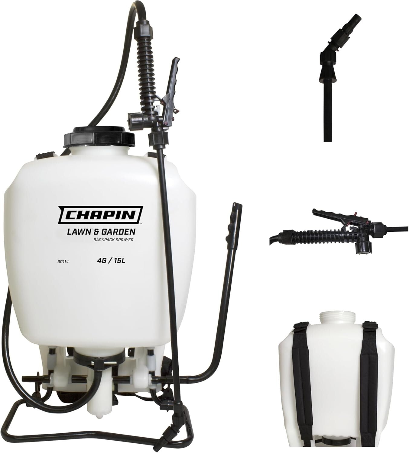 Durable 4-Gallon Poly Backpack Sprayer with 60 PSI Pressure for Effective Use