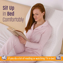Load image into Gallery viewer, Memory Foam Wedge Pillow with Washable Cover - Perfect for Back &amp; Knee Support