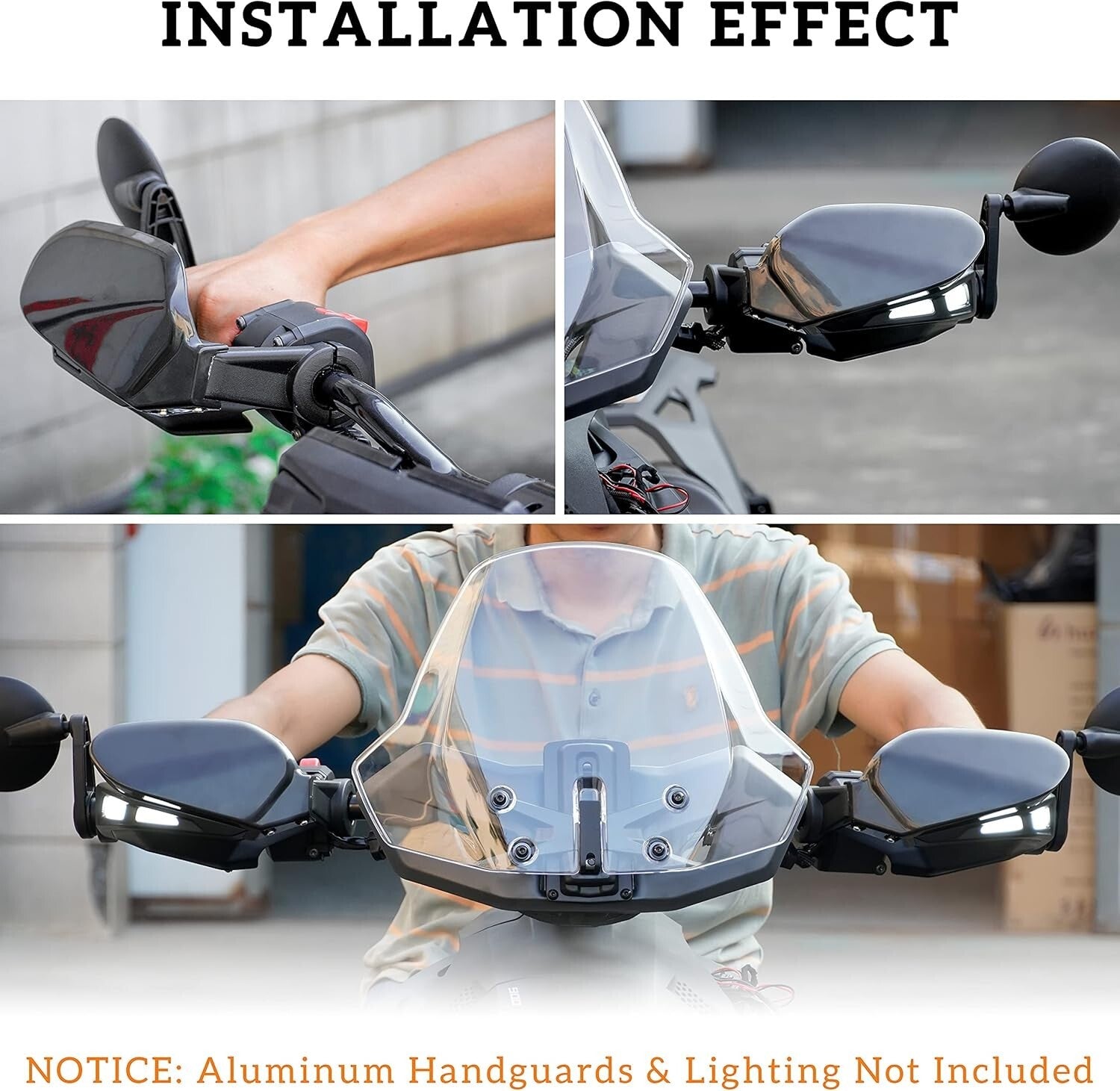 Stylish Black Handguards Protector Wind Deflector for All Can-Am Ryker Models