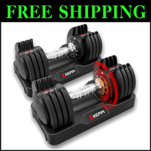 Load image into Gallery viewer, Durable Adjustable Dumbbell Set with Safety Weight Dial - 25lb/40lb/55lb/60lb