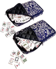 Load image into Gallery viewer, Luxury American Mahjong Set: 166 Engraved Tiles, Racks &amp; Quilted Blue Carry Bag