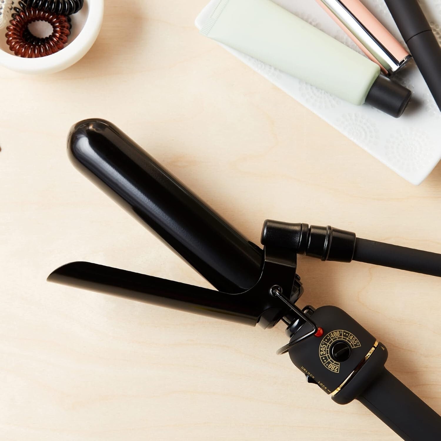 Professional Marcel Curling Iron 1-1/4” - Black Gold Technology for Sleek Styles