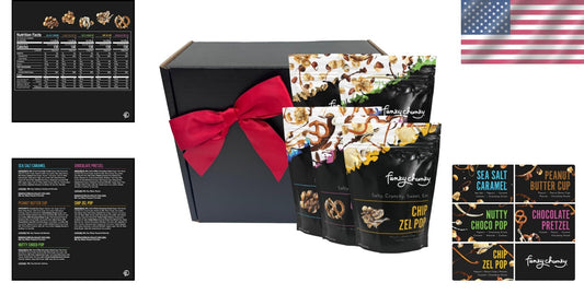 Festive Gourmet Popcorn Assortment - All-Natural Chocolate Flavors in Gift Box