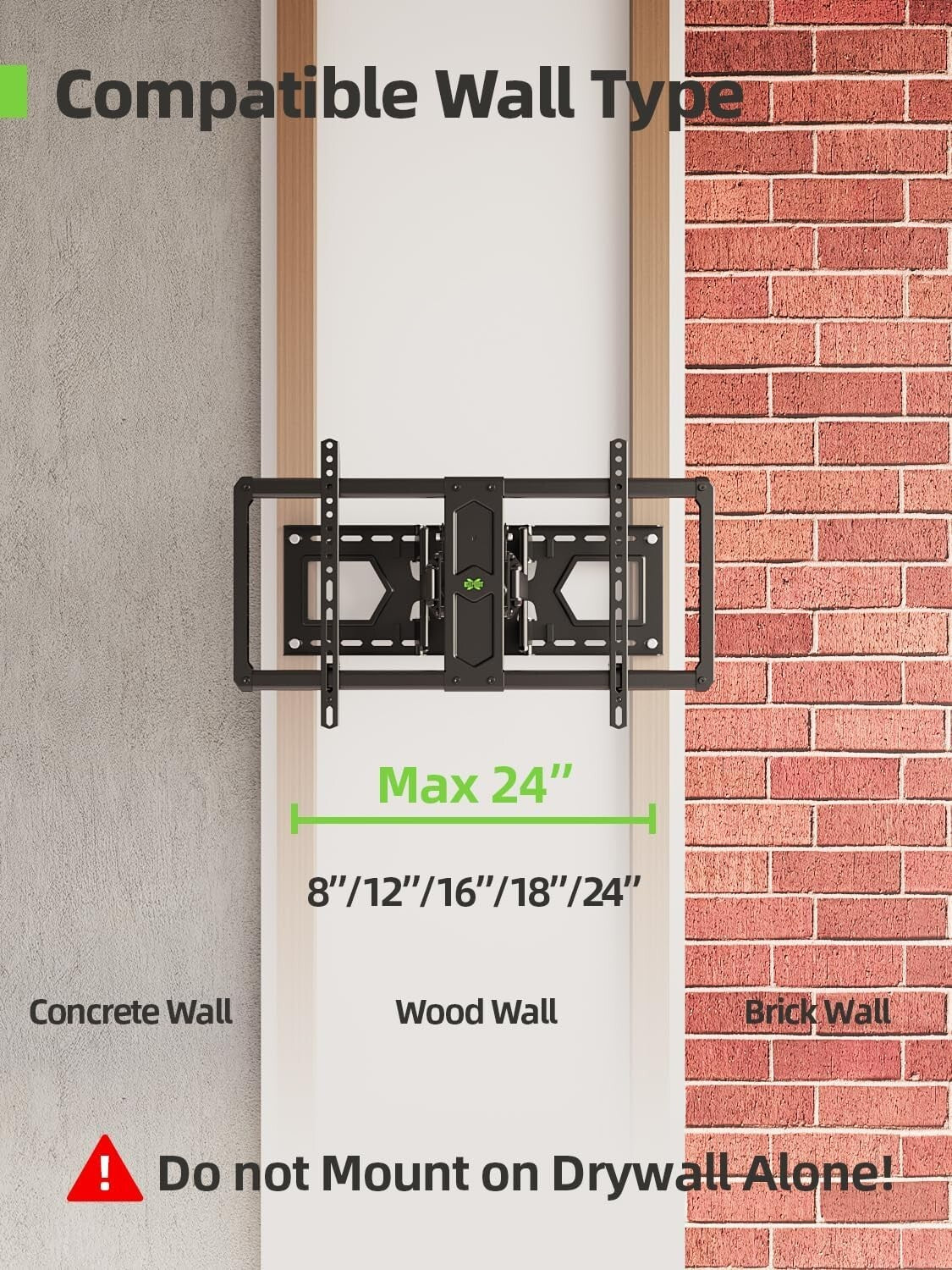 Versatile Ultra-Slim TV Wall Mount - Dual Swivel and Tilt for Perfect Viewing