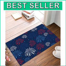Load image into Gallery viewer, Stain Resistant Red, White, &amp; Blue Doormat - Festive Welcome Mat 18x30 Inches