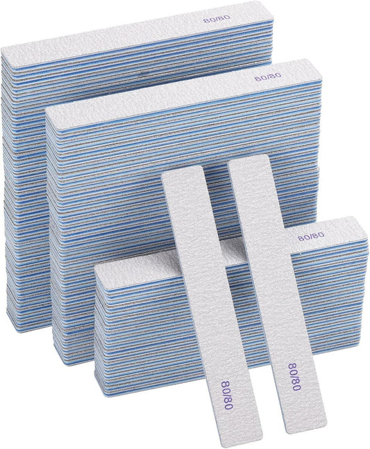 Professional Quality Emery Boards - 100 Coarse Nail Files for Salons & Home