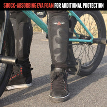 Load image into Gallery viewer, Small Black ExoSkin Shin &amp; Whip Guard - Ultimate Protection for BMX Riders