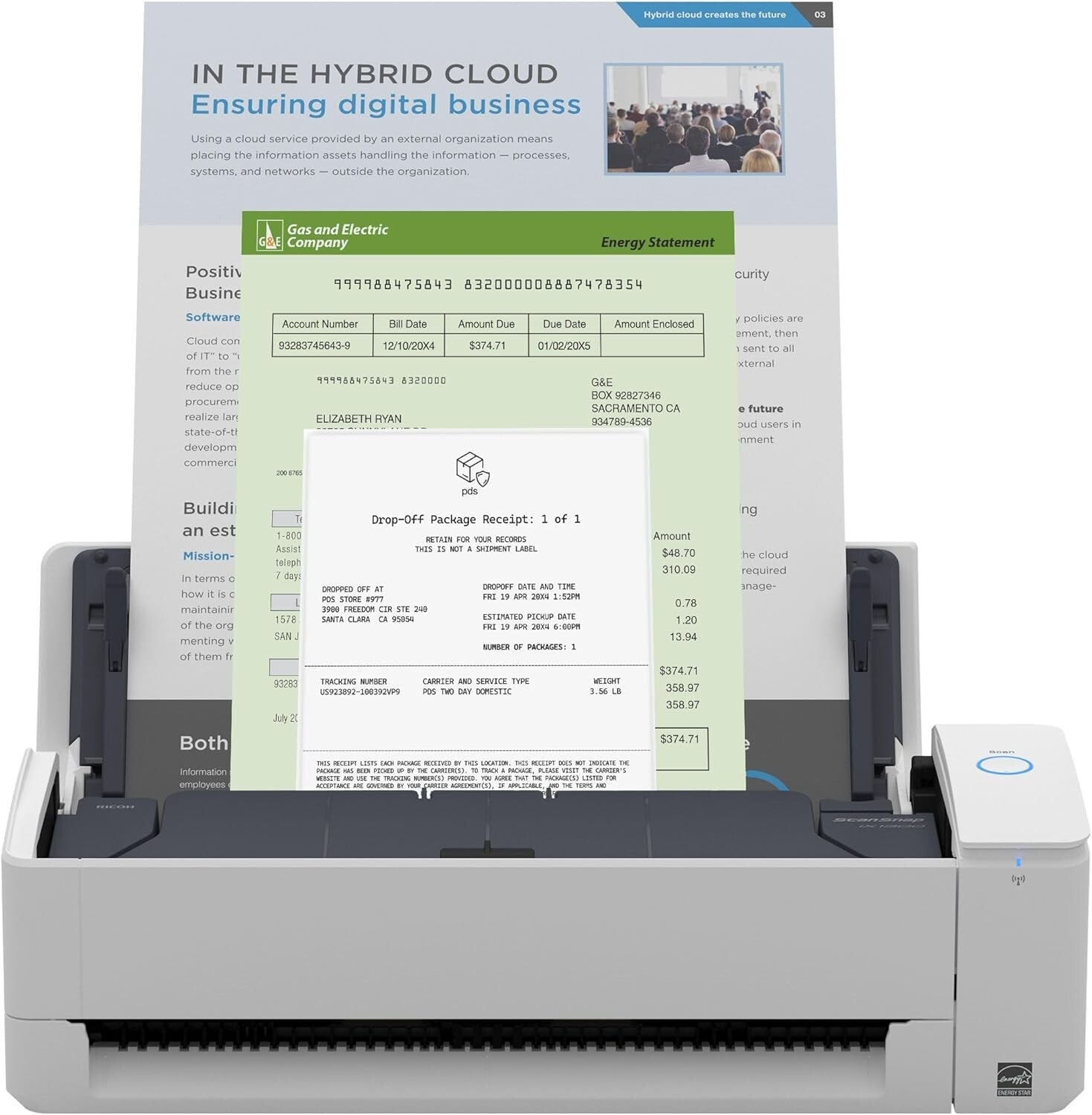 Effortless Compact Scanner for Documents, Photos & Receipts - Wireless Ready