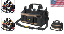 Load image into Gallery viewer, Professional 16 Pocket Tool Bag with Adjustable Strap &amp; Easy Access Parts Tray