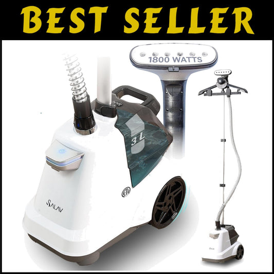 Powerful 1800W Full-Size Garment Steamer with 90 Min Steam & Adjustable Hanger