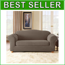 Load image into Gallery viewer, Stretch Pique Two Piece Sofa Slipcover - Perfect Fit for 74" to 96" Sofas