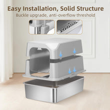 Load image into Gallery viewer, Anti-Leak Extra Large Cat Litter Box with Lid - Ideal for High-Urinating Cats