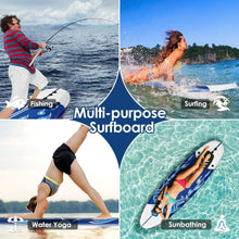 Load image into Gallery viewer, 6 Ft Lightweight Surfboard with 3 Detachable Fins for Safe Water Adventures