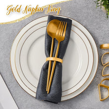 Load image into Gallery viewer, Elegant Gifting - 200 Matte Gold Napkin Rings in Luxe Packaging for Special Days
