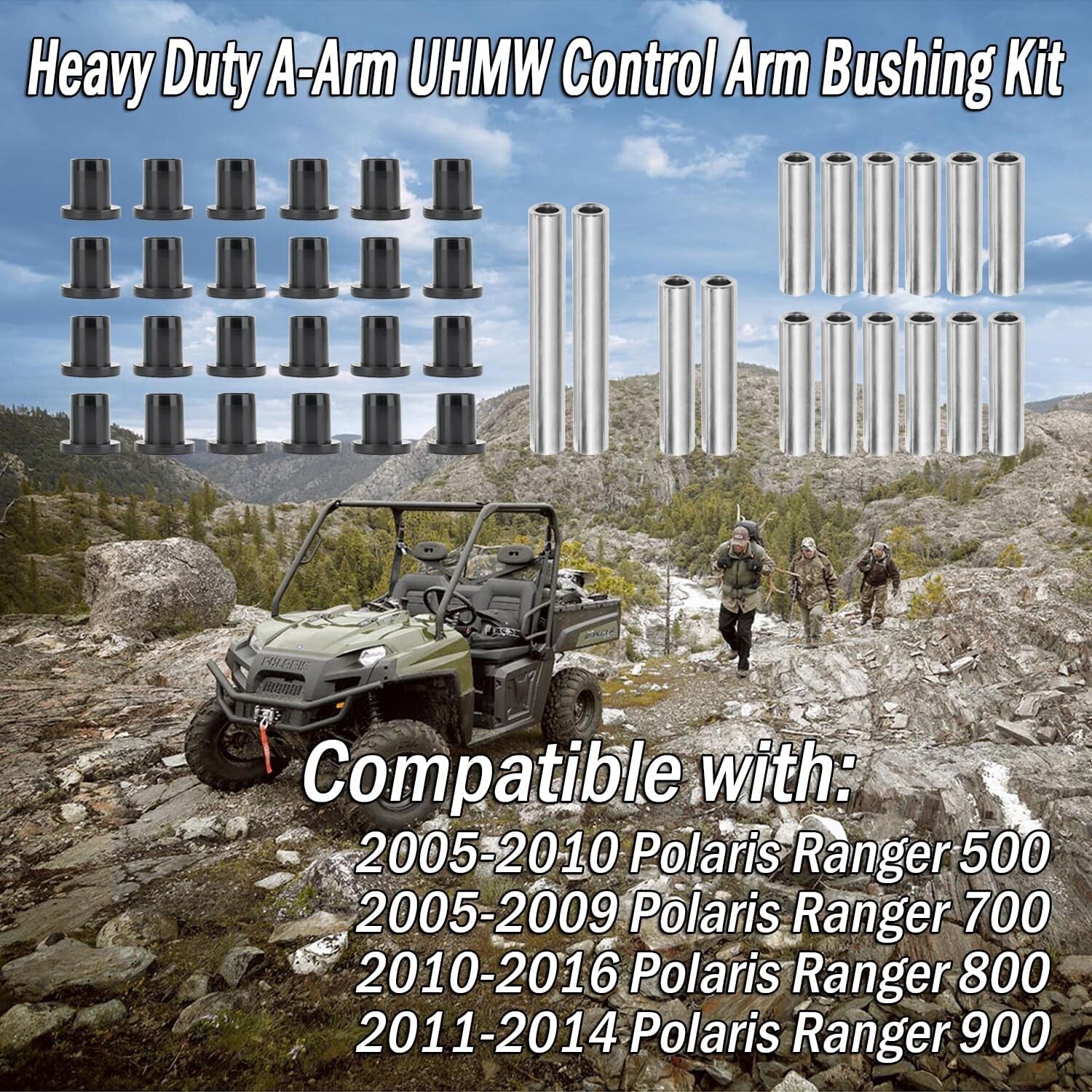 Enhanced UHMW A-Arm Bushing Kit for Polaris Ranger - Smooth Operation Guaranteed